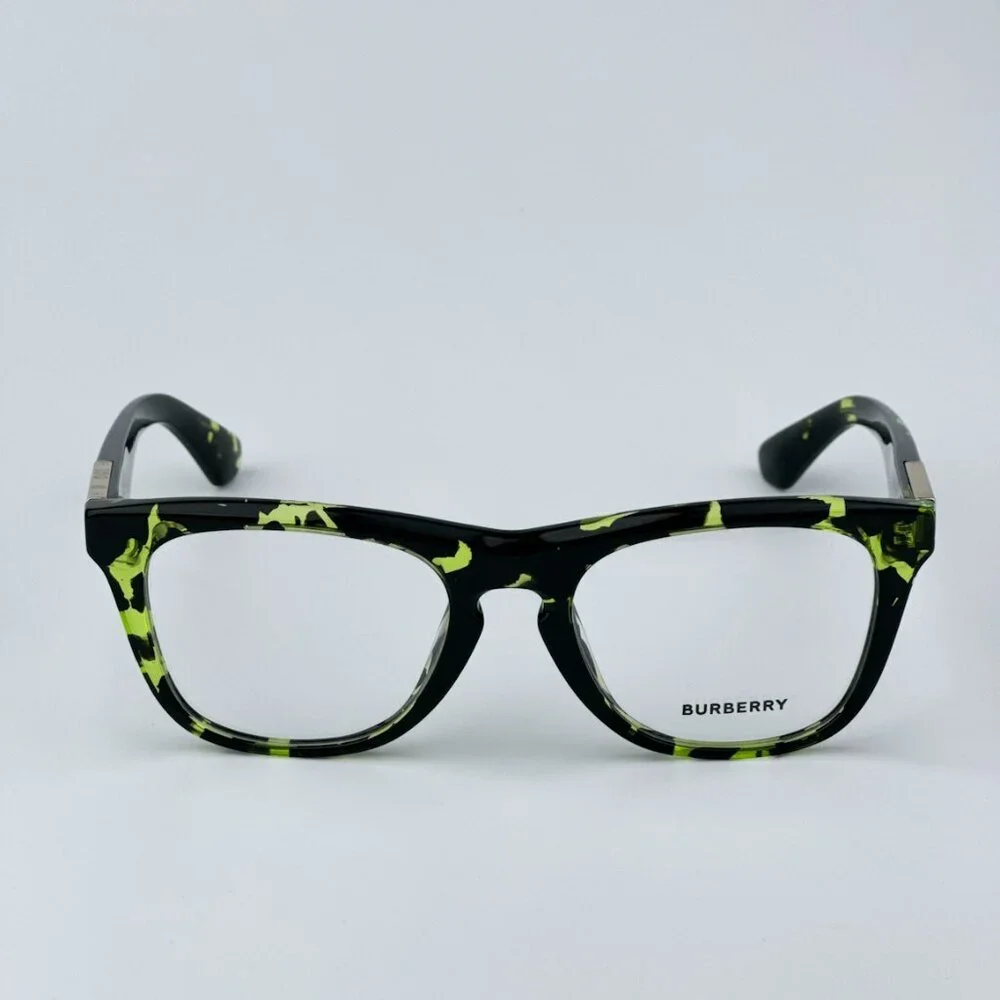 Burberry BE2409 4124 BRAND NEW Eyeglasses Green Havana Square Unisex